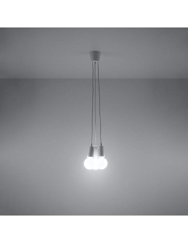Sollux Lampa wisząca DIEGO 3 biała SL.0570 Sollux Lampa wisząca DIEGO 3 biała SL.0570