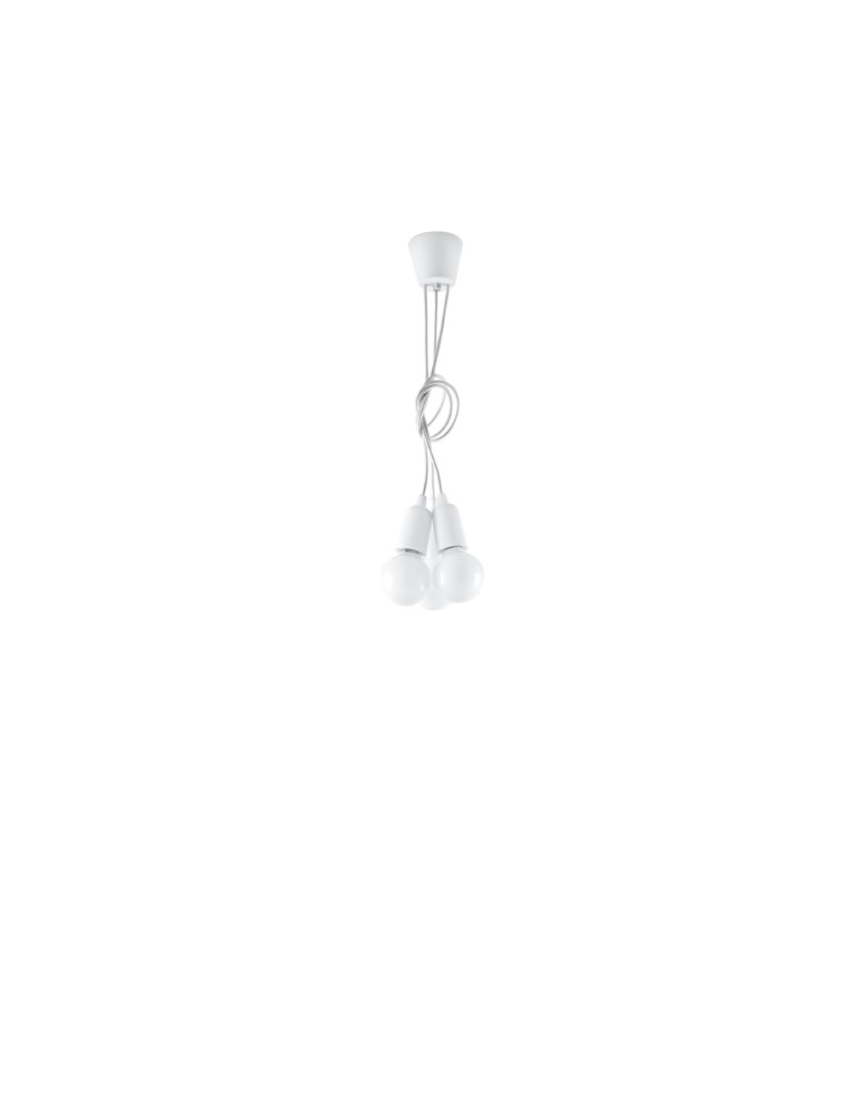 Sollux Lampa wisząca DIEGO 3 biała SL.0570 Sollux Lampa wisząca DIEGO 3 biała SL.0570
