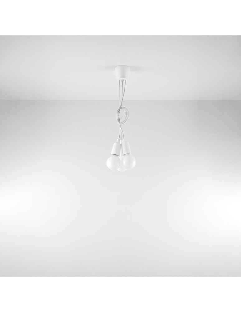 Sollux Lampa wisząca DIEGO 3 biała SL.0570 Sollux Lampa wisząca DIEGO 3 biała SL.0570