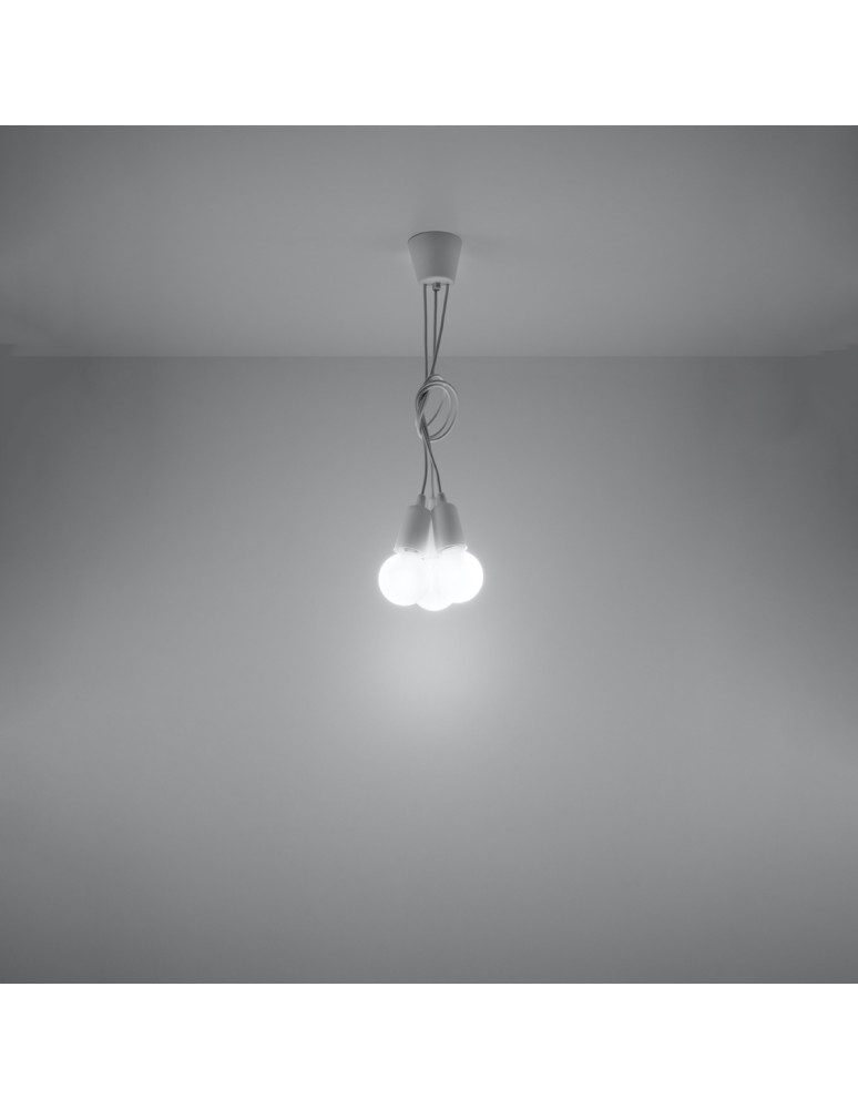 Sollux Lampa wisząca DIEGO 3 biała SL.0570 Sollux Lampa wisząca DIEGO 3 biała SL.0570