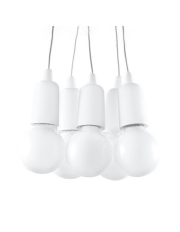 Sollux Lampa wisząca DIEGO 5 biała SL.0571