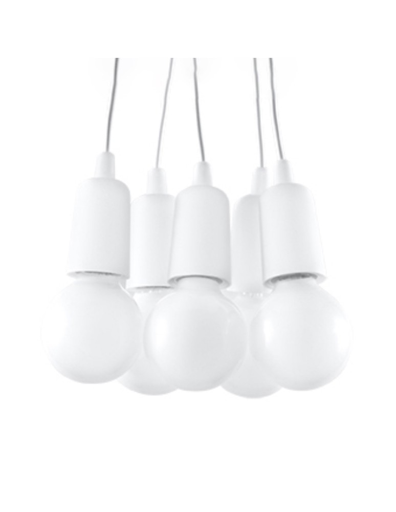 Sollux Lampa wisząca DIEGO 5 biała SL.0571