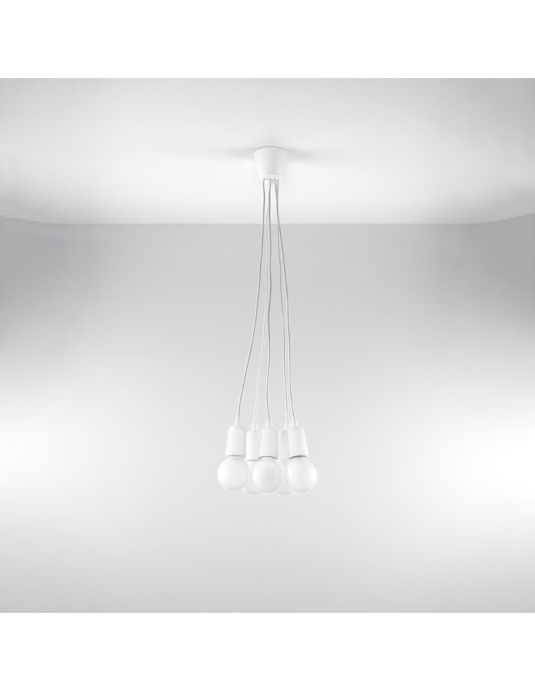 Sollux Lampa wisząca DIEGO 5 biała SL.0571