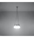 Lampy wiszące - Sollux Lampa wisząca DIEGO 5 biała SL.0571 - product 3
