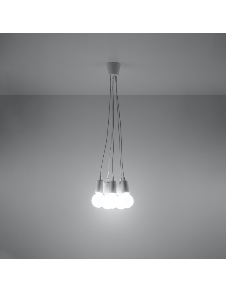 Sollux Lampa wisząca DIEGO 5 biała SL.0571