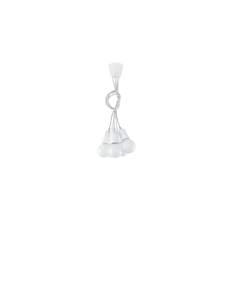 Sollux Lampa wisząca DIEGO 5 biała SL.0571