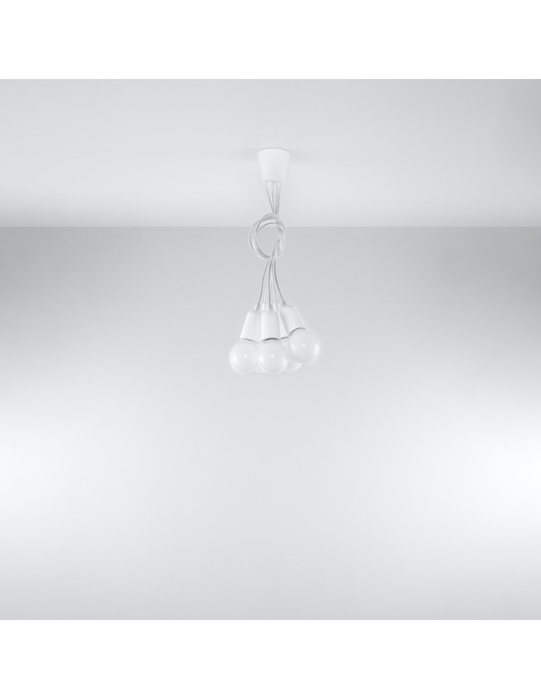 Sollux Lampa wisząca DIEGO 5 biała SL.0571