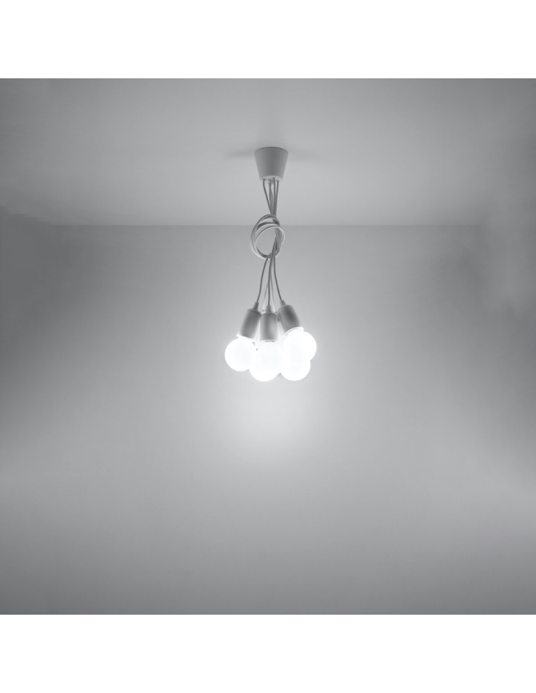 Sollux Lampa wisząca DIEGO 5 biała SL.0571