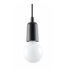 Lampy wiszące - Sollux Lampa wisząca DIEGO 1 czarna SL.0572 - product 1