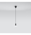 Lampy wiszące - Sollux Lampa wisząca DIEGO 1 czarna SL.0572 - product 2