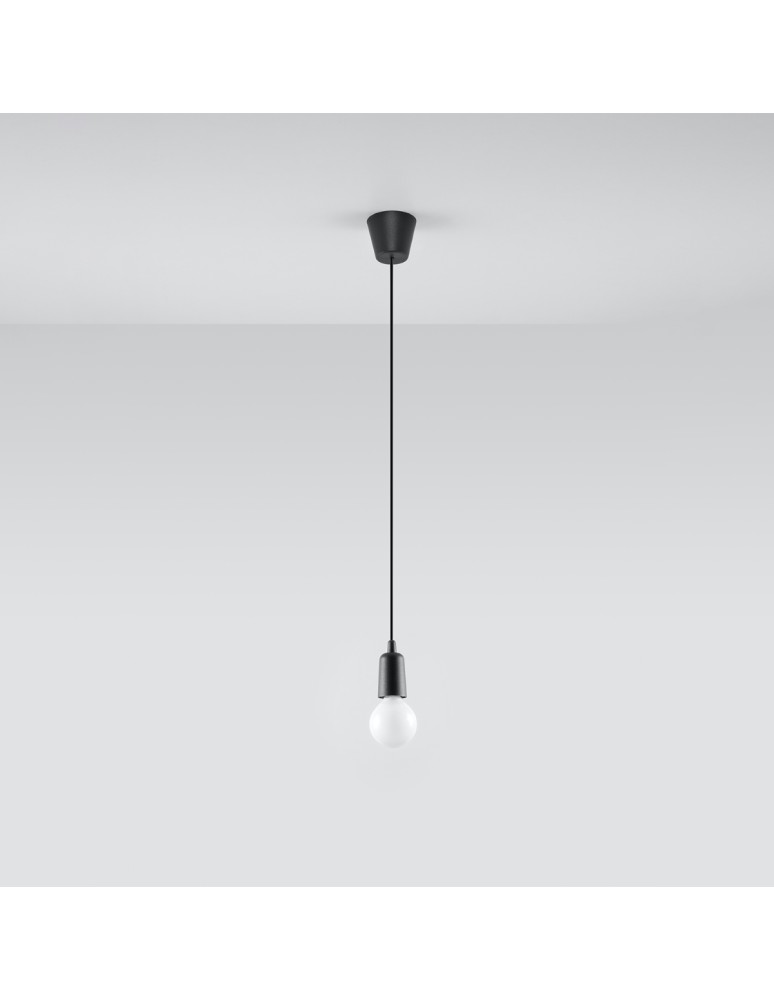 Sollux Lampa wisząca DIEGO 1 czarna SL.0572