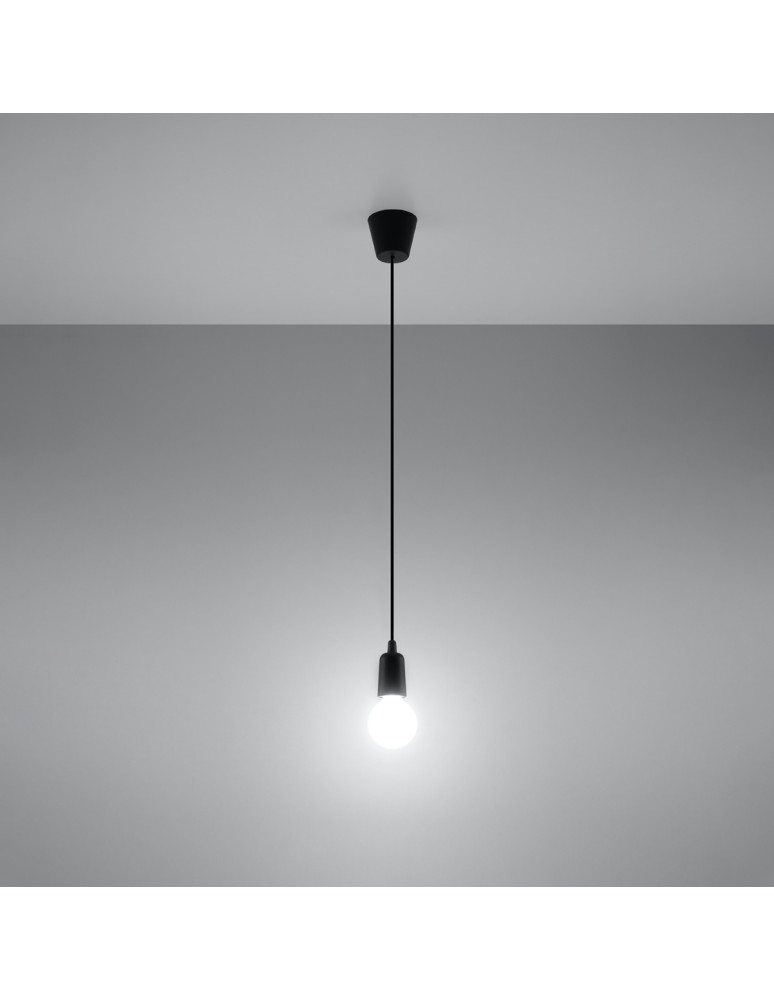 Sollux Lampa wisząca DIEGO 1 czarna SL.0572