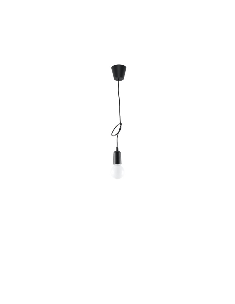 Sollux Lampa wisząca DIEGO 1 czarna SL.0572