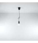 Lampy wiszące - Sollux Lampa wisząca DIEGO 1 czarna SL.0572 - product 5