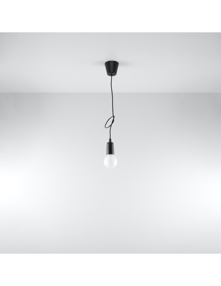 Sollux Lampa wisząca DIEGO 1 czarna SL.0572