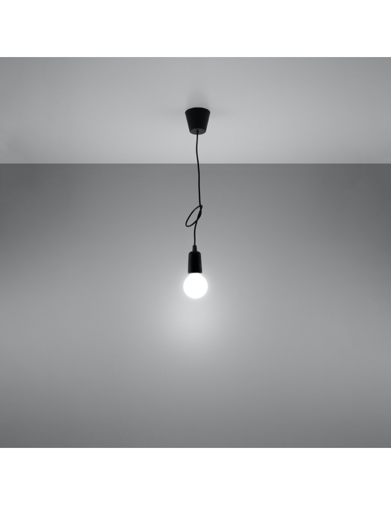 Sollux Lampa wisząca DIEGO 1 czarna SL.0572