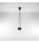 Sollux Lampa wisząca DIEGO 3 czarna SL.0573 Sollux Lampa wisząca DIEGO 3 czarna SL.0573