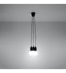 Sollux Lampa wisząca DIEGO 3 czarna SL.0573 Sollux Lampa wisząca DIEGO 3 czarna SL.0573