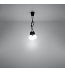 Sollux Lampa wisząca DIEGO 3 czarna SL.0573 Sollux Lampa wisząca DIEGO 3 czarna SL.0573
