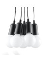 Sollux Lampa wisząca DIEGO 5 czarna SL.0574
