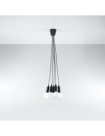 Sollux Lampa wisząca DIEGO 5 czarna SL.0574 - produkt 2