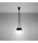 Sollux Lampa wisząca DIEGO 5 czarna SL.0574 Sollux Lampa wisząca DIEGO 5 czarna SL.0574