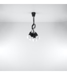 Sollux Lampa wisząca DIEGO 5 czarna SL.0574 Sollux Lampa wisząca DIEGO 5 czarna SL.0574
