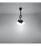 Sollux Lampa wisząca DIEGO 5 czarna SL.0574 Sollux Lampa wisząca DIEGO 5 czarna SL.0574
