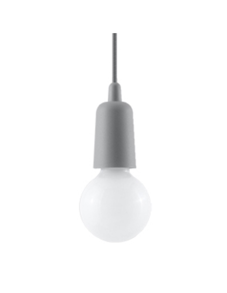 Sollux Lampa wisząca DIEGO 1 szara SL.0575 Sollux Lampa wisząca DIEGO 1 szara SL.0575