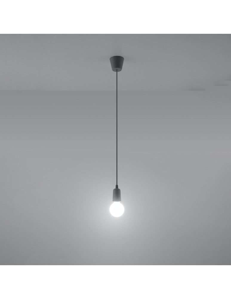 Sollux Lampa wisząca DIEGO 1 szara SL.0575 Sollux Lampa wisząca DIEGO 1 szara SL.0575