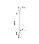 Sollux Lampa wisząca DIEGO 1 szara SL.0575 Sollux Lampa wisząca DIEGO 1 szara SL.0575