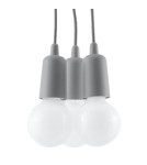 Sollux Lampa wisząca DIEGO 3 szara SL.0576 Sollux Lampa wisząca DIEGO 3 szara SL.0576