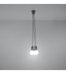 Sollux Lampa wisząca DIEGO 3 szara SL.0576 Sollux Lampa wisząca DIEGO 3 szara SL.0576