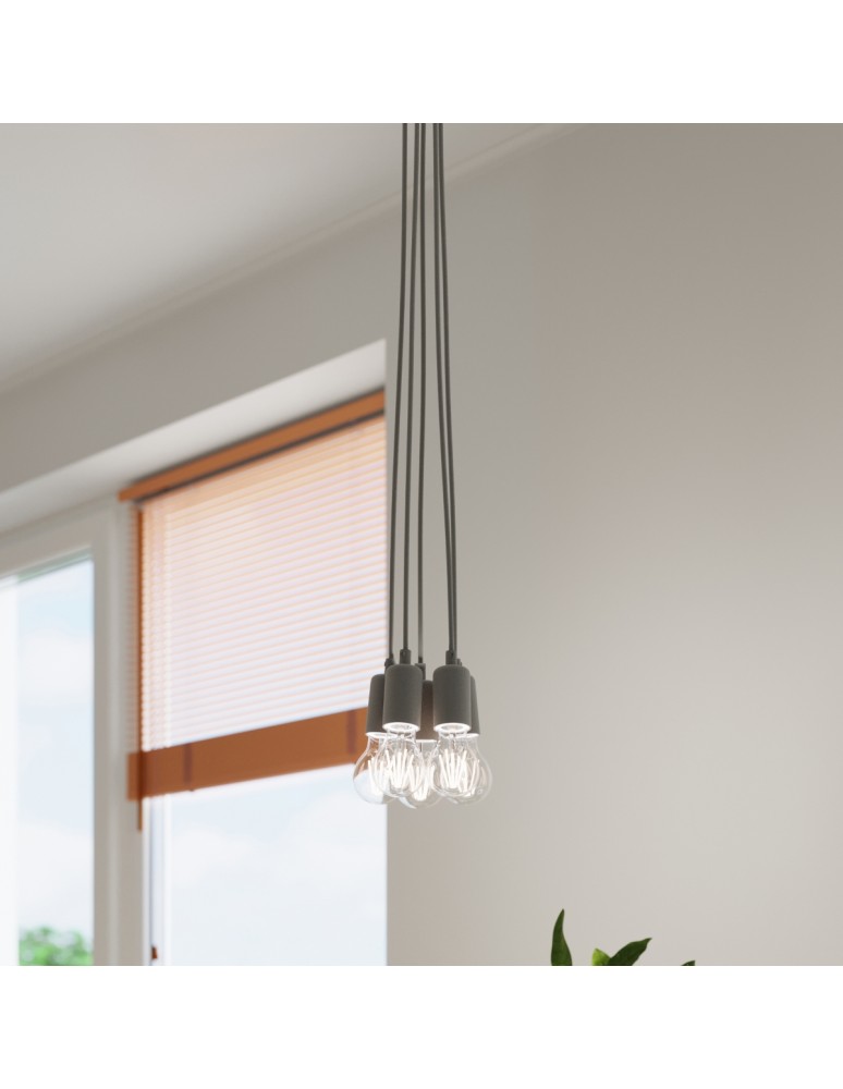 Sollux Lampa wisząca DIEGO 3 szara SL.0576 Sollux Lampa wisząca DIEGO 3 szara SL.0576