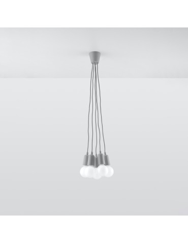 Sollux Lampa wisząca DIEGO 5 szara SL.0577 - produkt 2