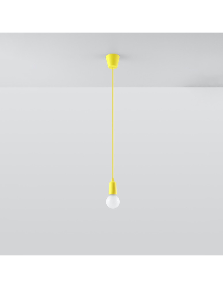 Sollux Lampa wisząca DIEGO 1 żółta SL.0578 Sollux Lampa wisząca DIEGO 1 żółta SL.0578
