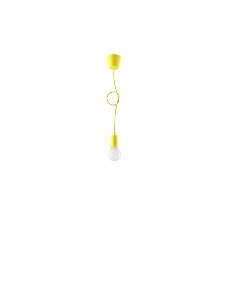 Sollux Lampa wisząca DIEGO 1 żółta SL.0578 Sollux Lampa wisząca DIEGO 1 żółta SL.0578