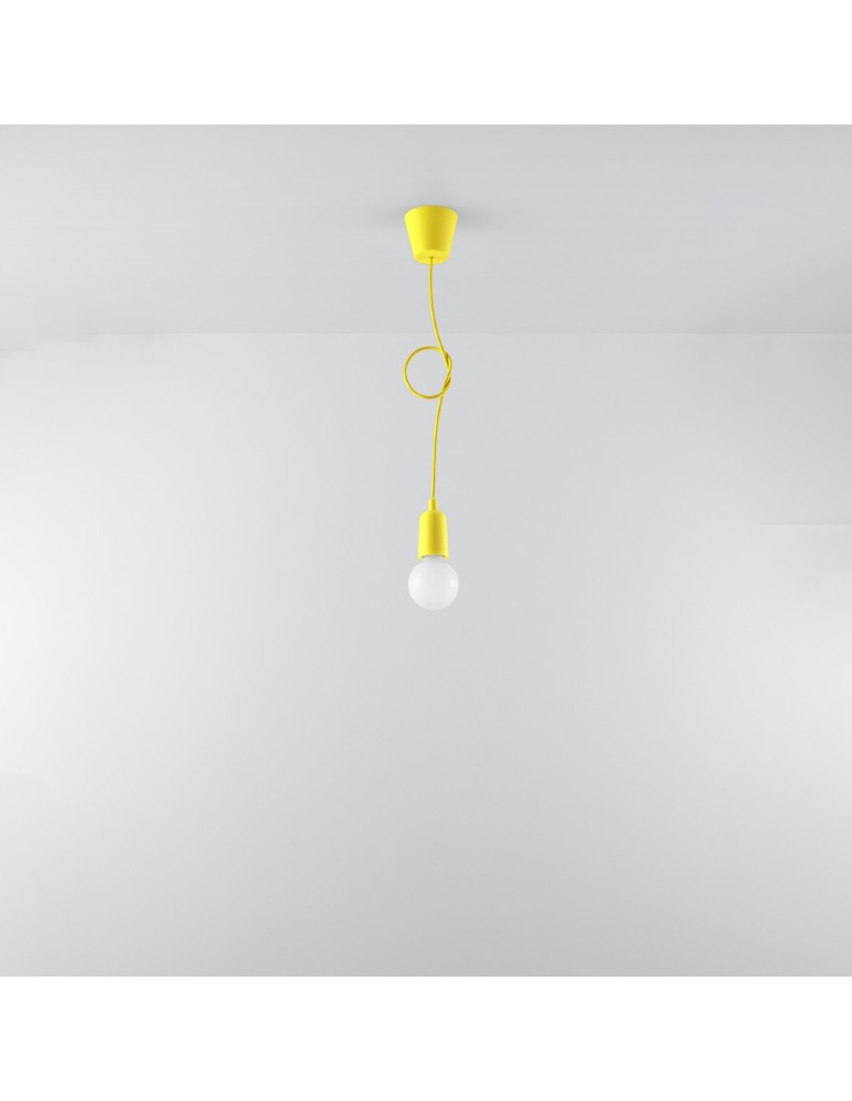 Sollux Lampa wisząca DIEGO 1 żółta SL.0578 Sollux Lampa wisząca DIEGO 1 żółta SL.0578