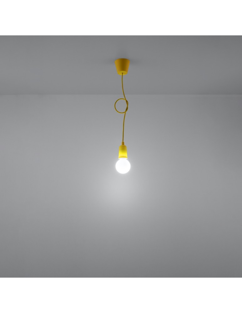 Sollux Lampa wisząca DIEGO 1 żółta SL.0578 Sollux Lampa wisząca DIEGO 1 żółta SL.0578