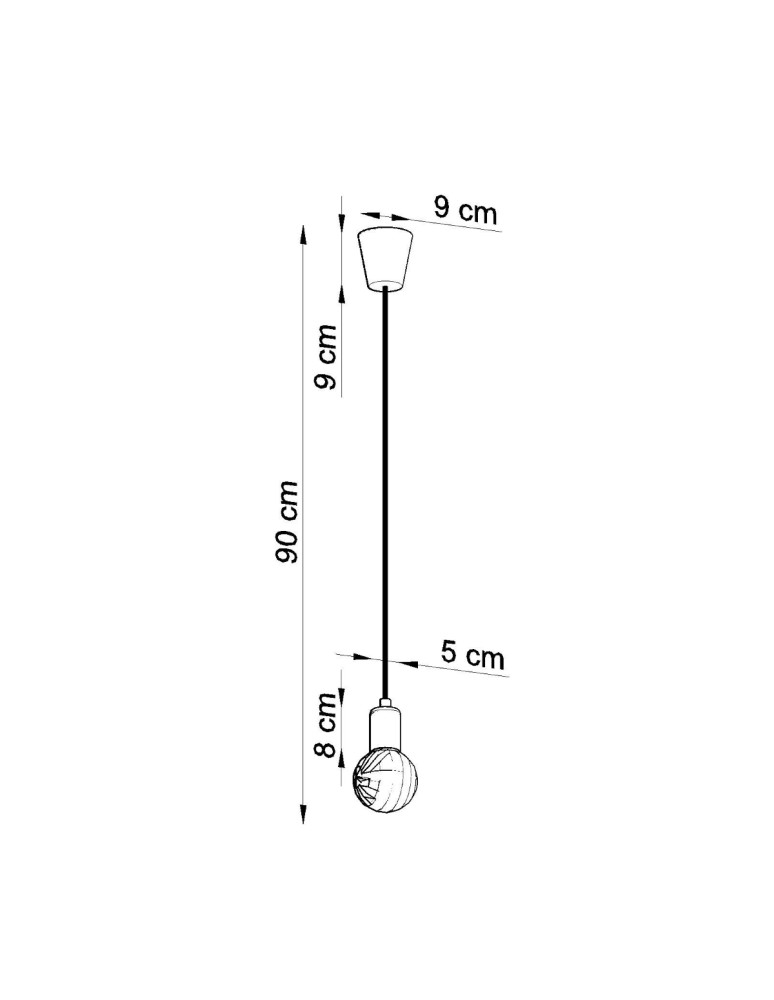 Sollux Lampa wisząca DIEGO 1 żółta SL.0578 Sollux Lampa wisząca DIEGO 1 żółta SL.0578