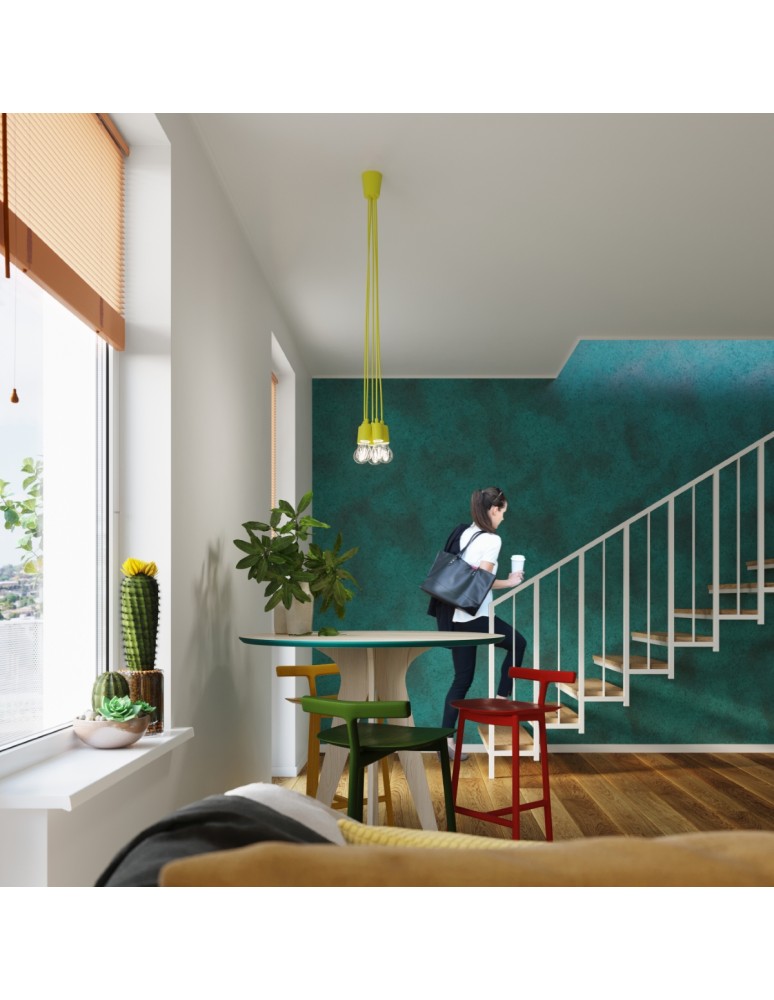 Sollux Lampa wisząca DIEGO 1 żółta SL.0578 Sollux Lampa wisząca DIEGO 1 żółta SL.0578