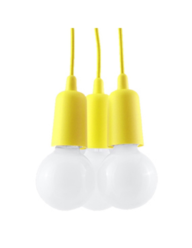 Sollux Lampa wisząca DIEGO 3 żółta SL.0579 Sollux Lampa wisząca DIEGO 3 żółta SL.0579