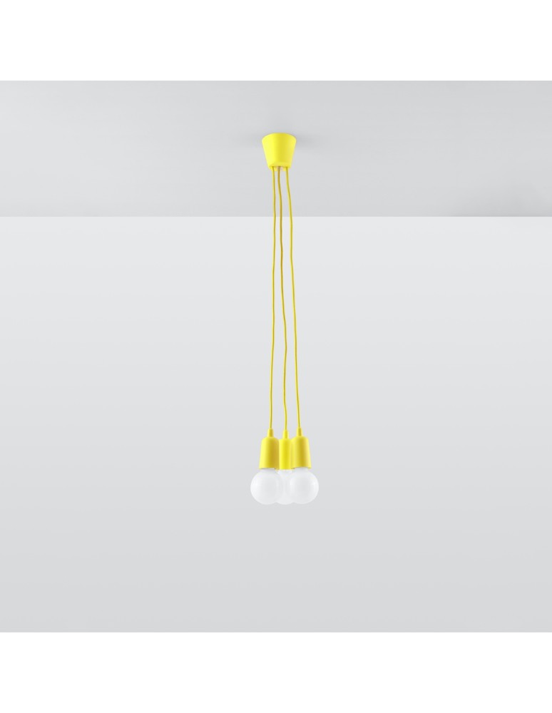 Sollux Lampa wisząca DIEGO 3 żółta SL.0579 Sollux Lampa wisząca DIEGO 3 żółta SL.0579