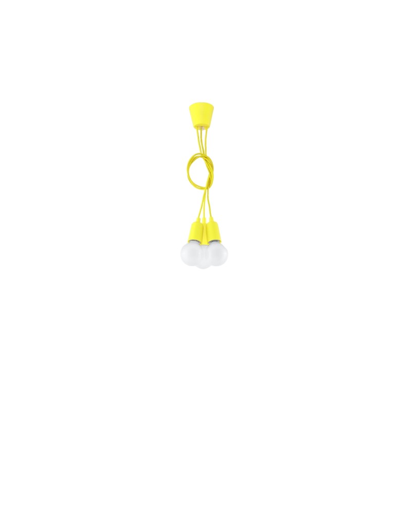 Sollux Lampa wisząca DIEGO 3 żółta SL.0579 Sollux Lampa wisząca DIEGO 3 żółta SL.0579