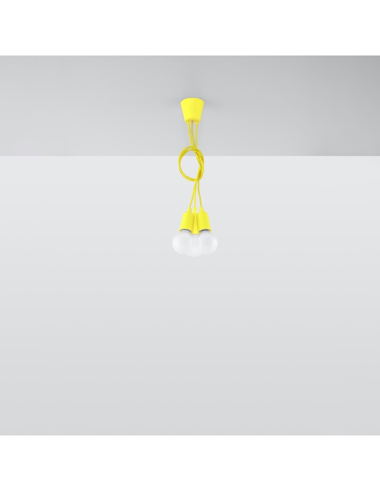 Sollux Lampa wisząca DIEGO 3 żółta SL.0579 Sollux Lampa wisząca DIEGO 3 żółta SL.0579