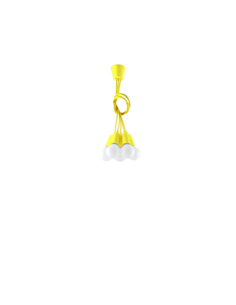 Sollux Lampa wisząca DIEGO 5 żółta SL.0580 Sollux Lampa wisząca DIEGO 5 żółta SL.0580