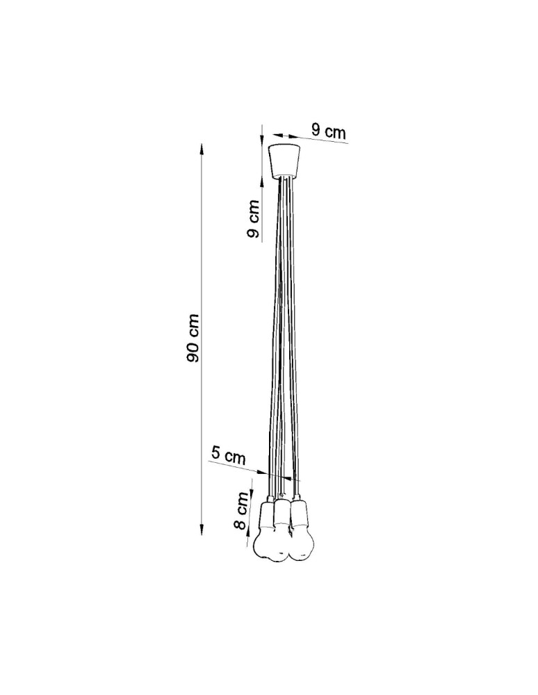 Sollux Lampa wisząca DIEGO 5 żółta SL.0580 Sollux Lampa wisząca DIEGO 5 żółta SL.0580