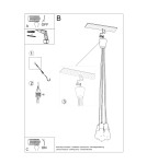 Sollux Lampa wisząca DIEGO 5 żółta SL.0580 Sollux Lampa wisząca DIEGO 5 żółta SL.0580