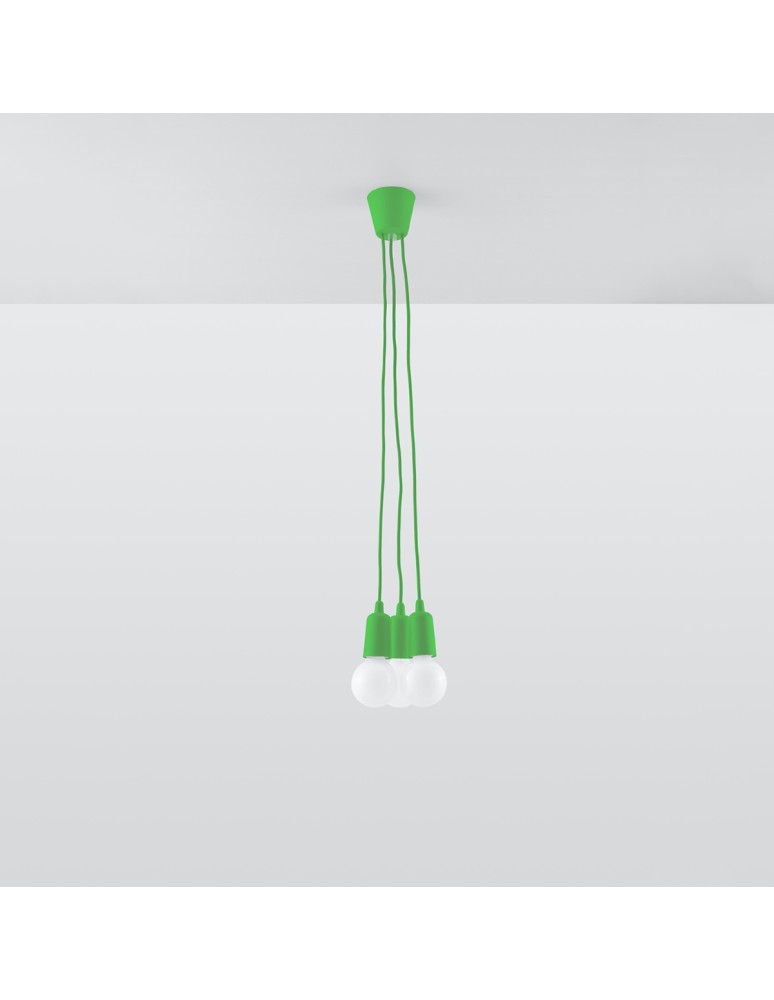 Sollux Lampa wisząca DIEGO 3 zielony SL.0582 Sollux Lampa wisząca DIEGO 3 zielony SL.0582