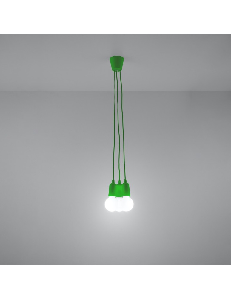 Sollux Lampa wisząca DIEGO 3 zielony SL.0582 Sollux Lampa wisząca DIEGO 3 zielony SL.0582